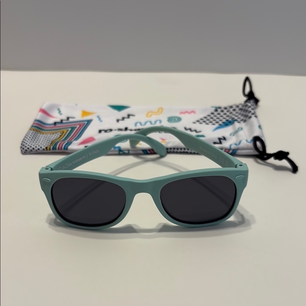 Ruffle Butts Mint Sunglasses with Black Lenses